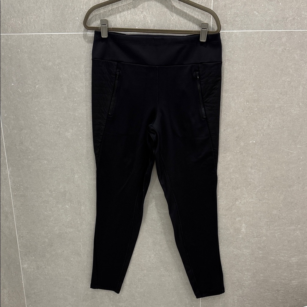 Athleta Black Peak Hybrid Fleece Tights